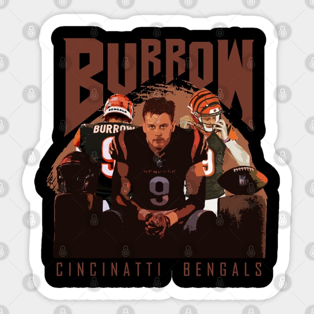 joe burrow - cincinnati bengals Sticker by Claessens_art